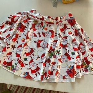 Christmas Santa skirt stretchy nylon
